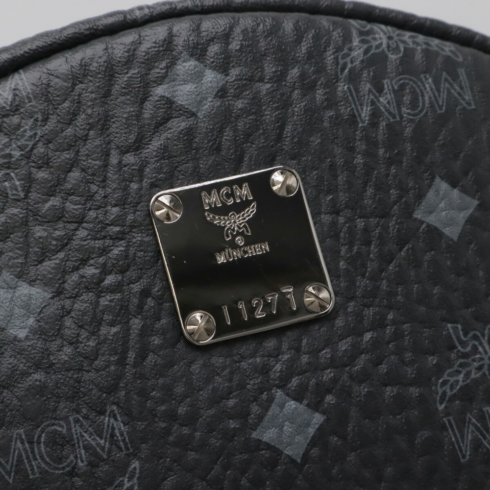 Mcm Logogram Visetos Backpack Leather Studs Black - image 6